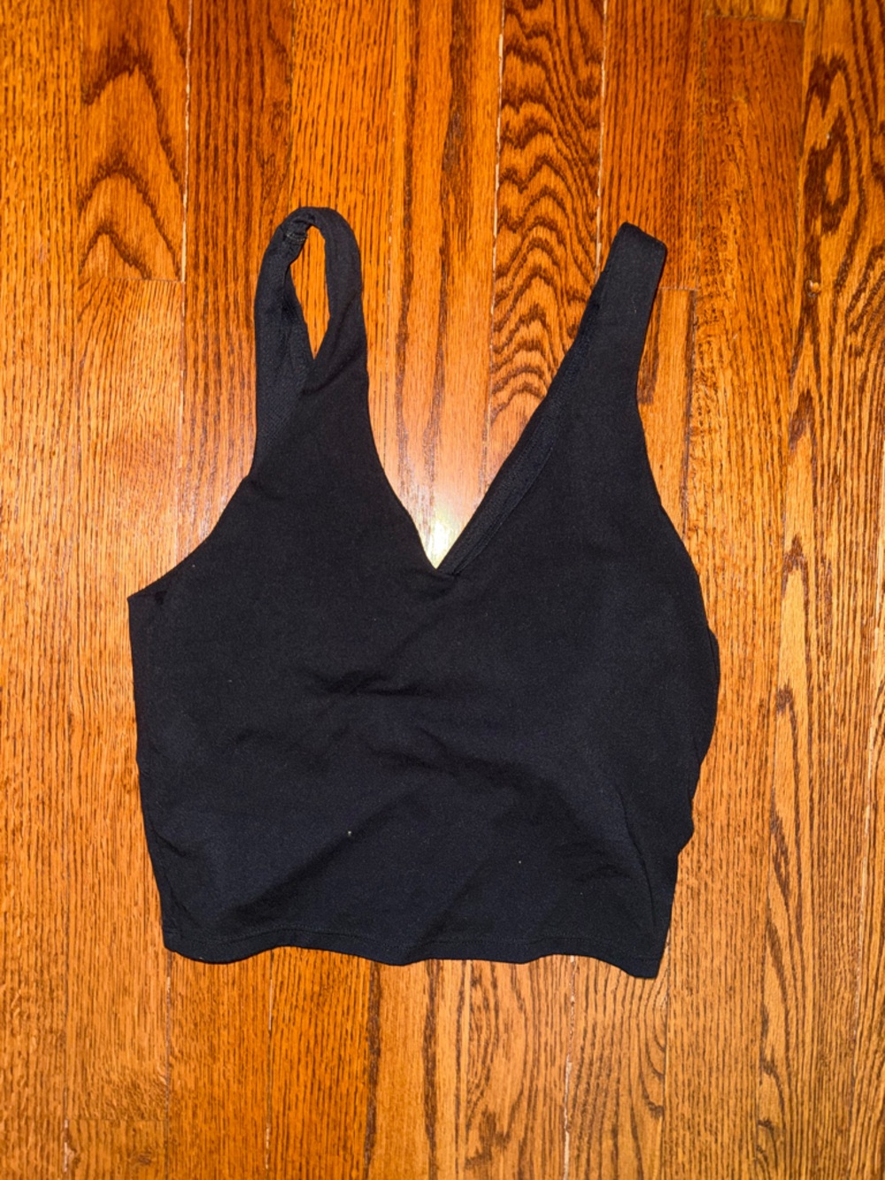 all in motion Black Ribbed Crop Tank Top